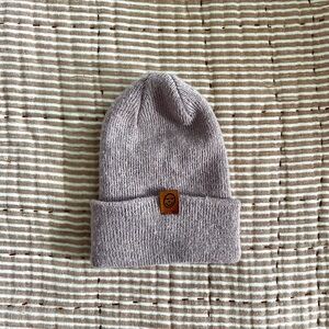 Toddler beanie. Light, soft mauve color.
